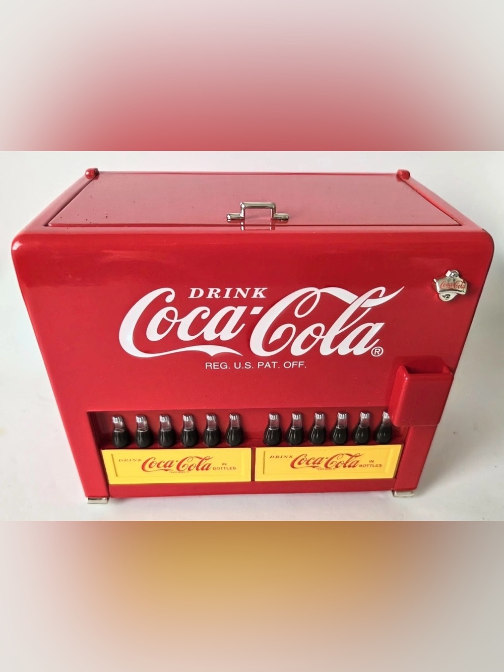 NEW Coca-Cola Vintage 1990's Collectible Musical Bank; Die-Cast Metal Coin Bank